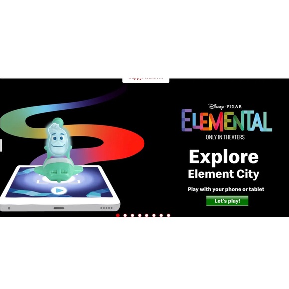 Disney Pixar Elemental Movie McDonald’s Kid’s Toy- Lutz on Cyclone Stadium NWT - Picture 7 of 7